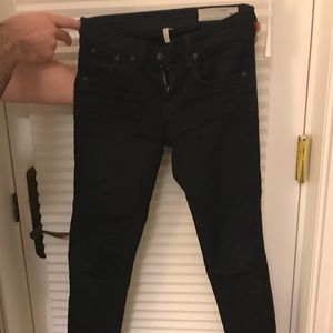 Rag & Bone High Rise Skinny in Coal, Size 24
